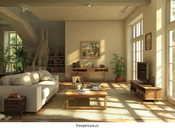 Bright, Stylish Living Room Interior