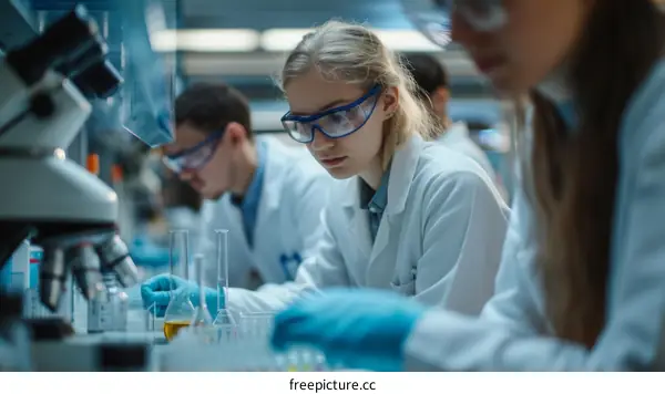 Scientists working in a laboratory