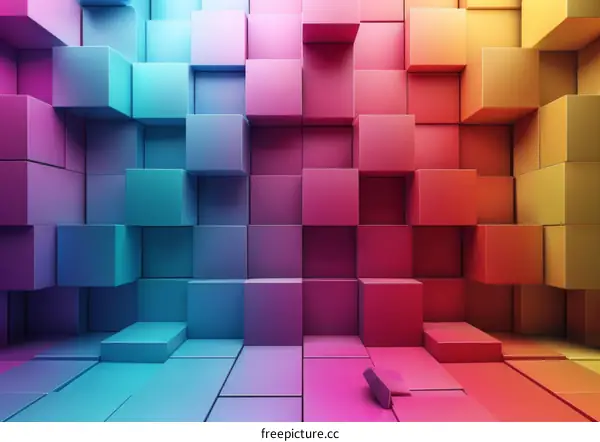 Colorful 3D Cubes