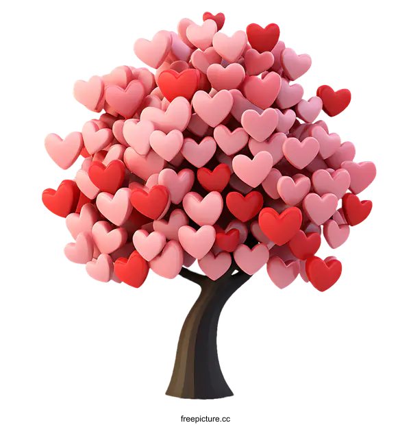 [Transparent Background PNG]Heart Tree Illustration