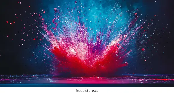 Abstract Colorful Explosion Paint Splashes