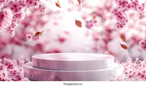 Pink Cherry Blossom Display Stand