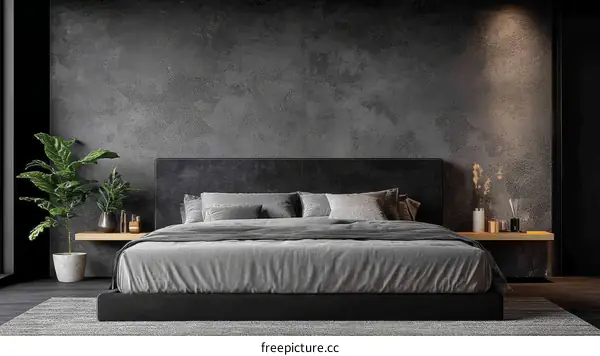 Modern Dark Bedroom Interior Design