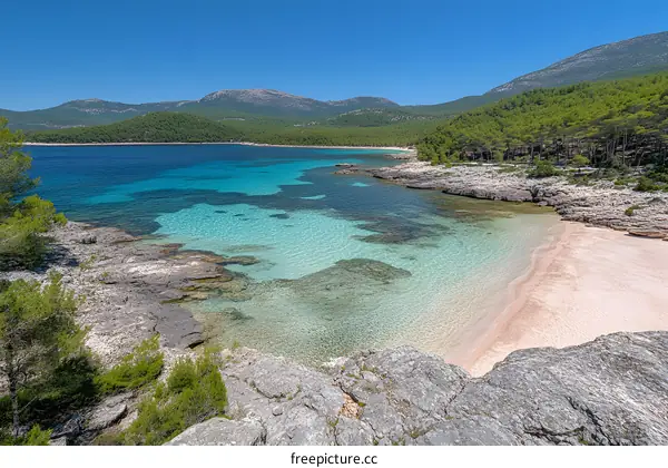 Clear Blue Water Beach in Greece