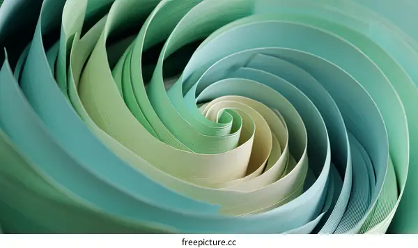 Abstract Spiral Design of Colorful Paper Strips