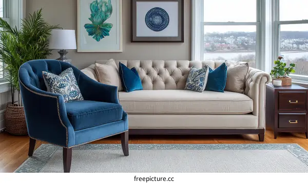 Modern Living Room Decor with Sofa and Chair