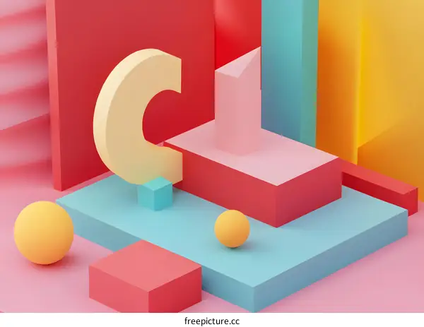 Abstract Geometric Shapes with Colorful Background