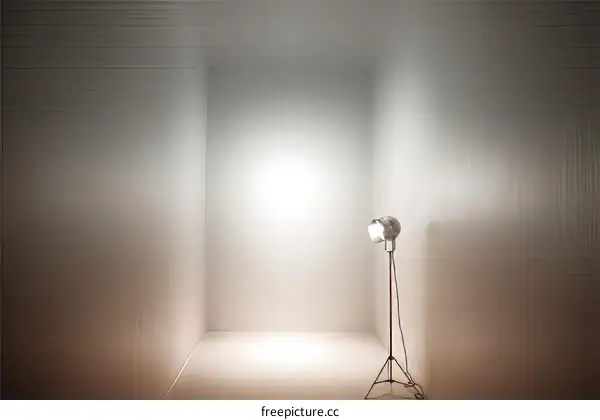 Empty Studio Space with Spotlight