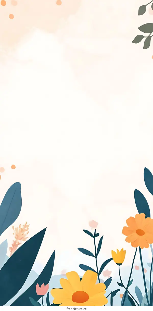 Minimalist Floral Illustration Background