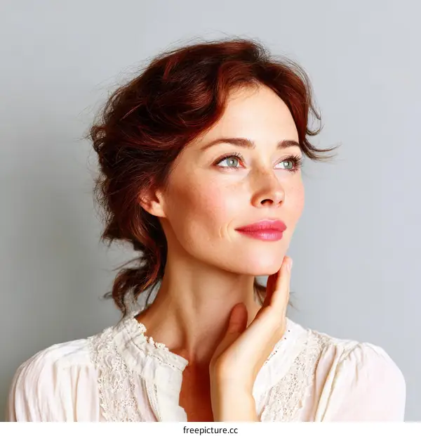 Close-up Portrait of a Caucasian Woman