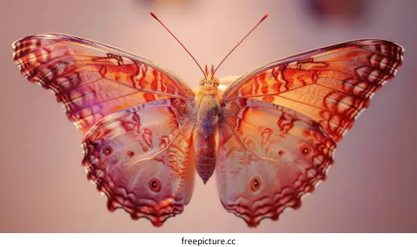 colorful butterfly with open wings