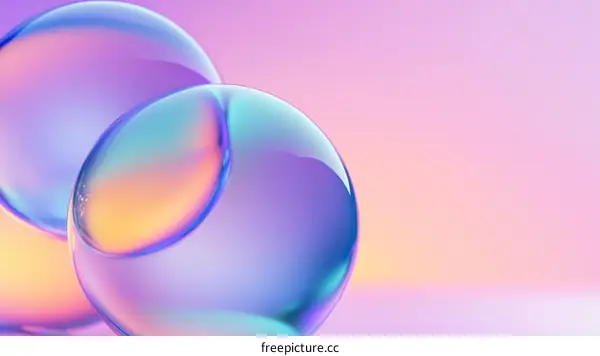 Abstract Colorful Glass Bubbles