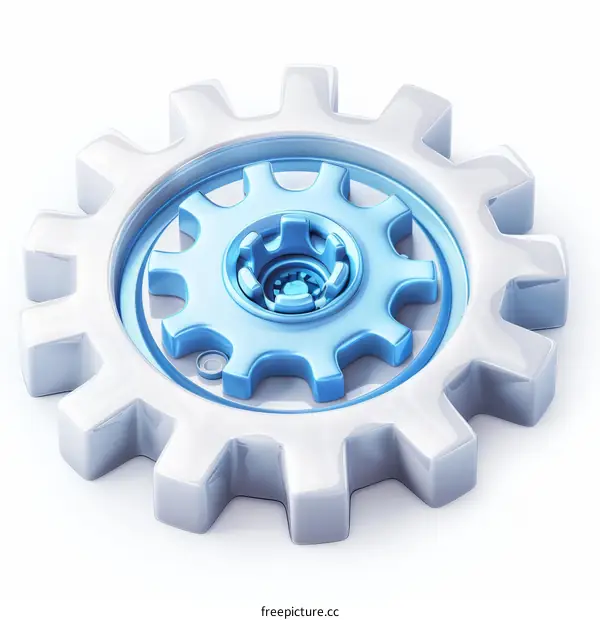 3D illustration of a gear