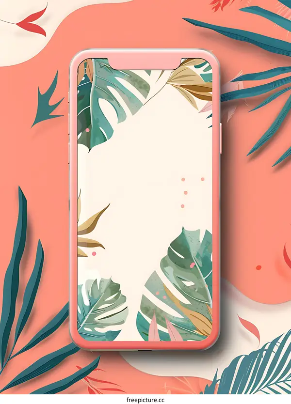 Tropical Leaves Phone Case Design