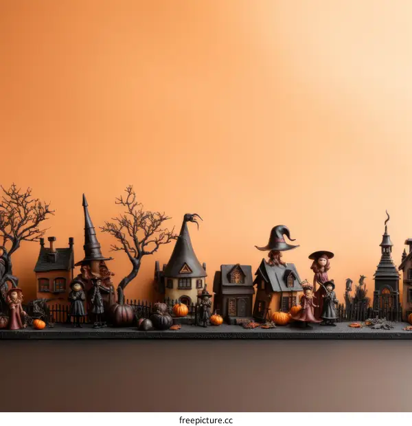 A Spooky Halloween Village