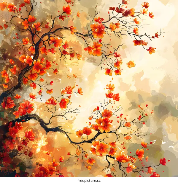 Beautiful flowers in autumn