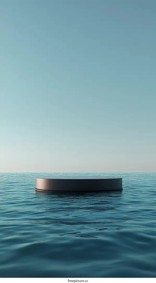 Floating Dark Grey Platform on Water