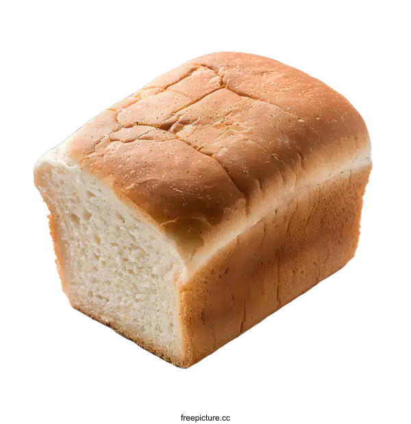 [Transparent Background PNG]Freshly Baked Loaf of White Bread