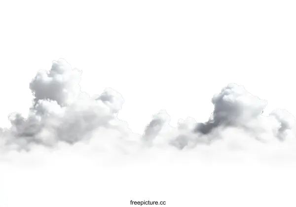 [Transparent Background PNG]Beautiful Fluffy Clouds in the Sky