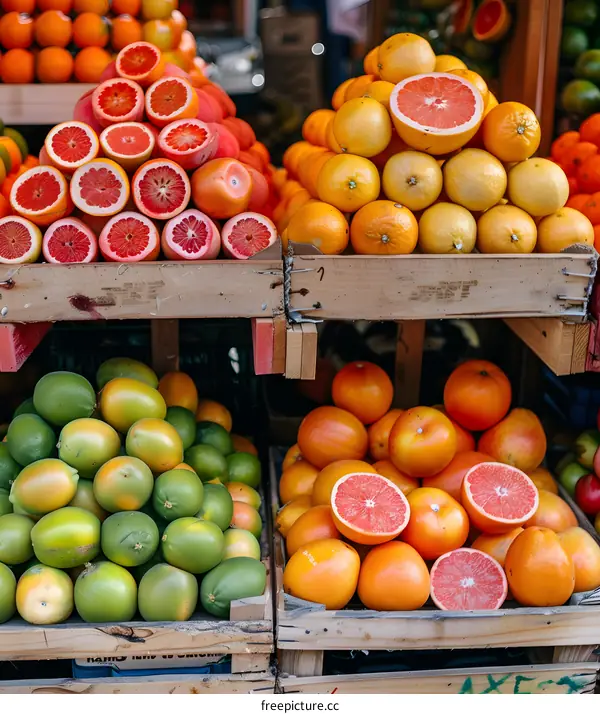 grapefruit and orange