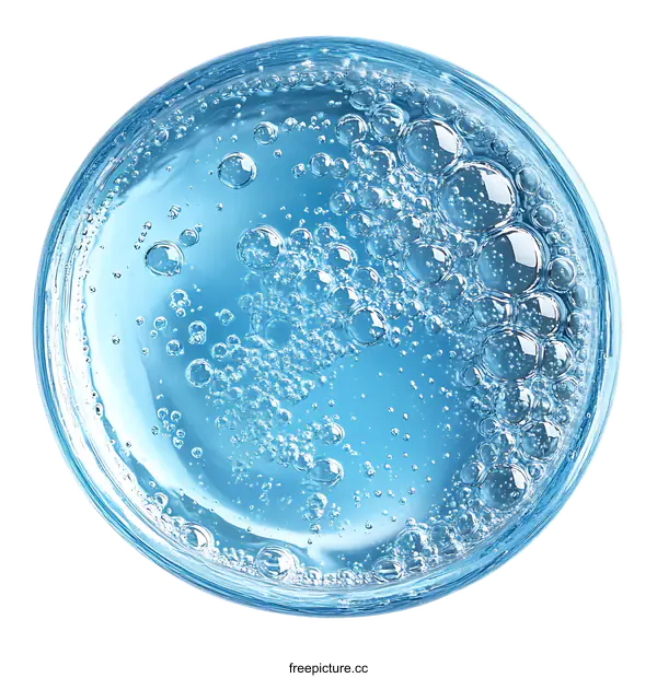 [Transparent Background PNG]Clear Liquid with Bubbles Close-up