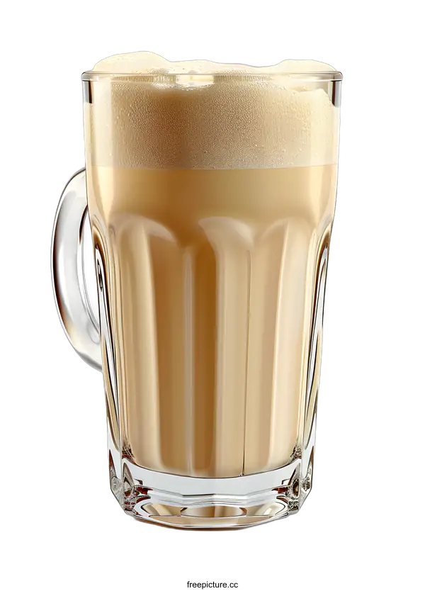 [Transparent Background PNG]Glass of Coffee with Foam
