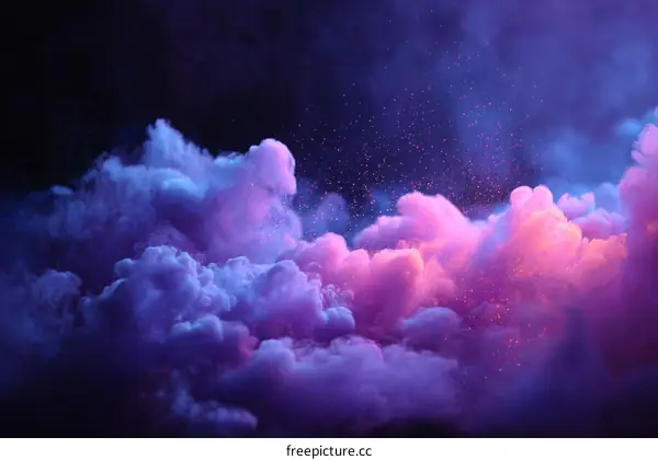 Abstract Colorful Smoke Cloudscape