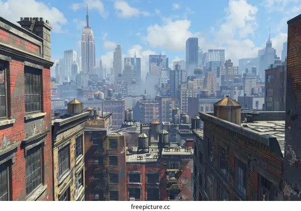 Iconic Manhattan Skyline at Dusk