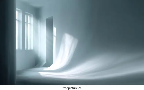 Empty Room Filled with Sunlight and Soft Shadows