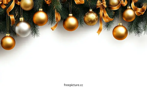 Christmas Decorations with Gold and Silver Balls