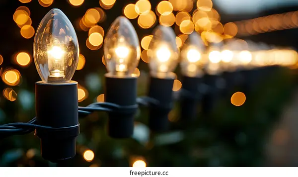 Warm Festive Outdoor String Lights