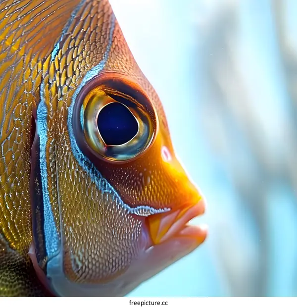 Close up of a fish face