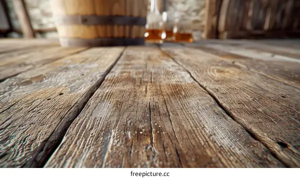 Old wooden table background