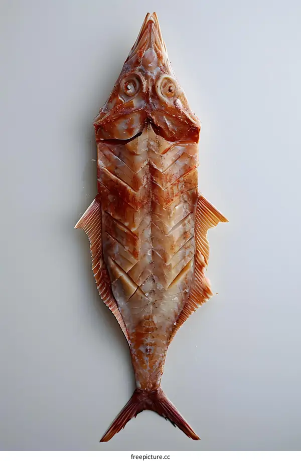 Dried Fish on White Background