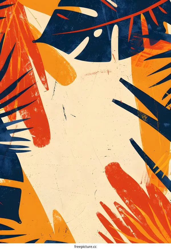 Tropical Leaves Pattern Illustration