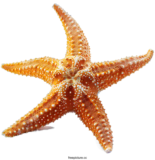 [Transparent Background PNG]Orange Starfish on White Background