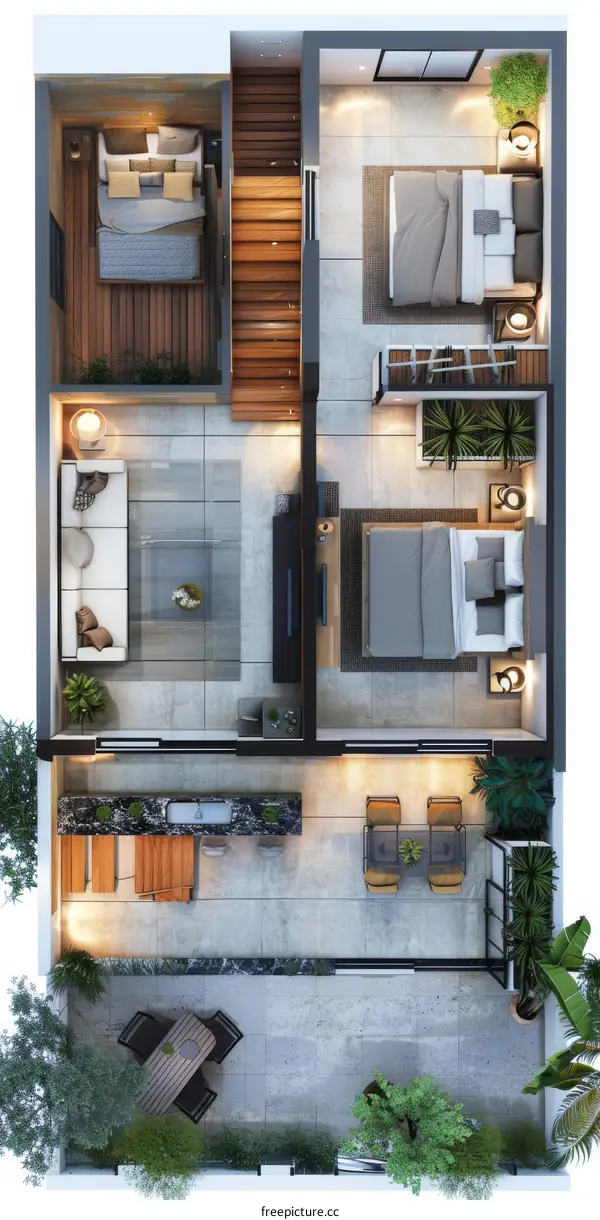 Modern Duplex Floor Plan Design