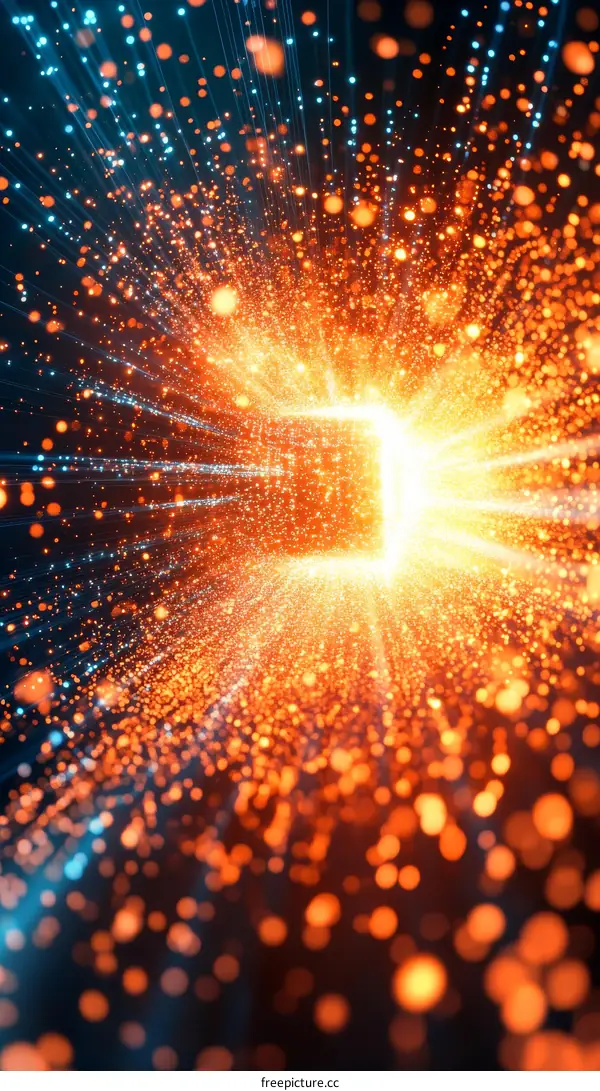 Abstract Digital Explosion Cube