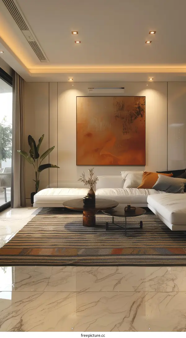 Modern minimalist living room