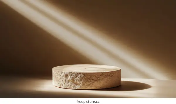 Beige Stone Product Display Platform