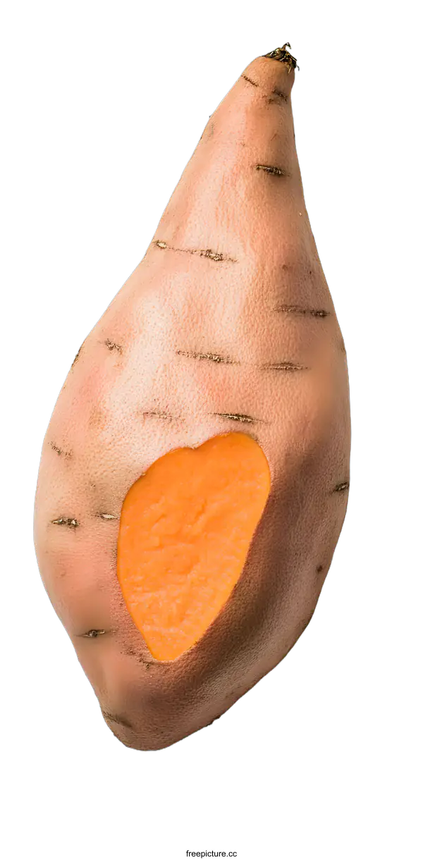 [Transparent Background PNG]Sweet Potato with Heart Shape Cut Out