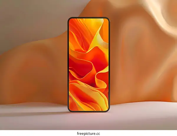 Orange and Yellow Abstract Smartphone Mockup