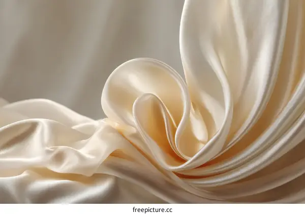 Creamy Silk Fabric Texture Close-up