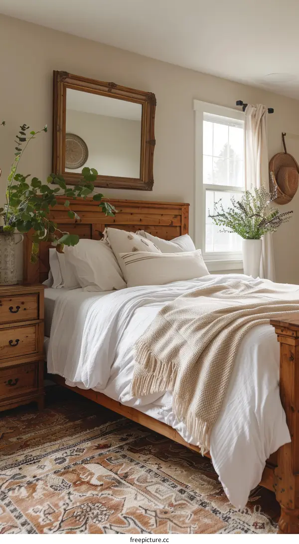 Cozy Traditional Bedroom with Neutral Colors and Natural Light