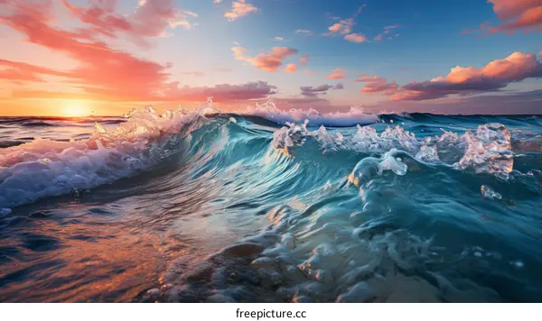 Beautiful sunset over the ocean