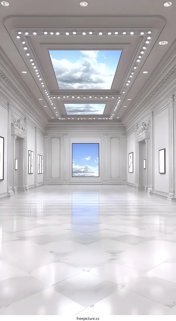 White Room With Skylight and Window