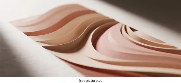 Abstract Paper Waves with Gradient Colors and Soft Textures