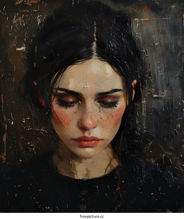 Portrait of a Woman with Closed Eyes