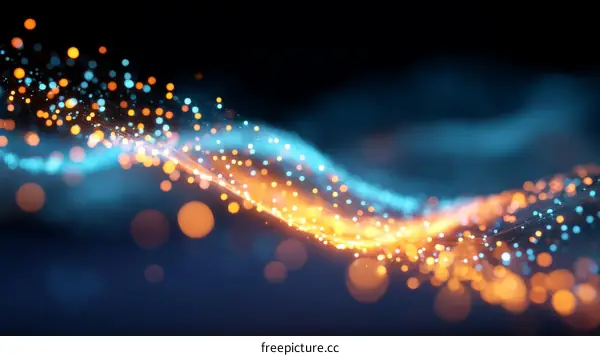 Abstract Digital Waves of Light