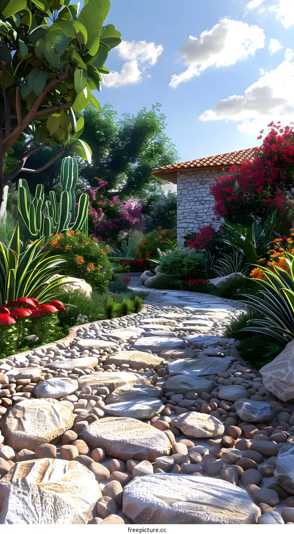 Courtyard in Mediterranean style